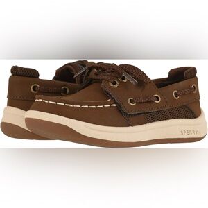 NEW!! Boys Sperry Kids Convoy Jr Dark Brown Boat Shoes Size 11M